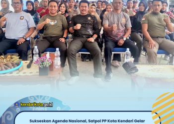 Sukseskan Agenda Nasional, Satpol PP Kota Kendari Gelar Gerakan Aksi Indonesia ASRI dan Donor Darah