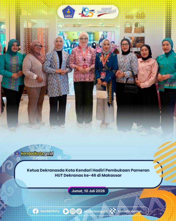 Ketua Dekranasda Kota Kendari Hadiri Pembukaan Pameran HUT Dekranas ke-46 di Makassar