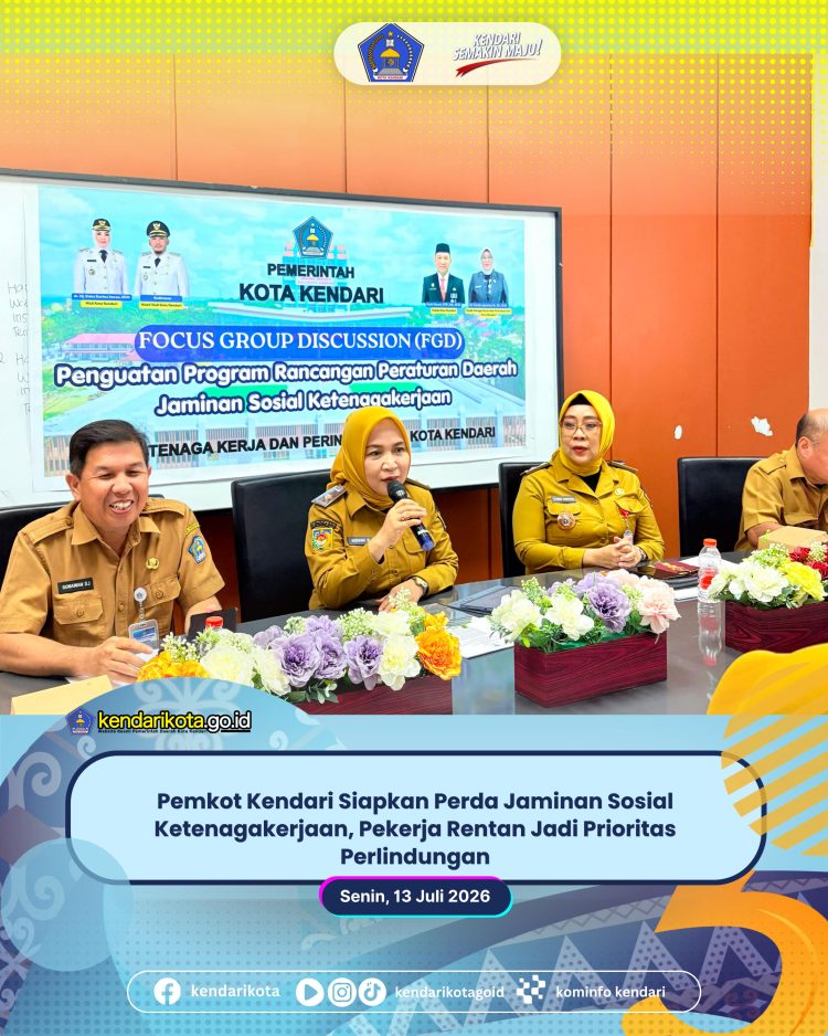 Pemkot Kendari Siapkan Perda Jaminan Sosial Ketenagakerjaan, Pekerja Rentan Jadi Prioritas Perlindungan