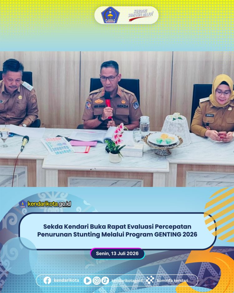 Sekda Kendari Buka Rapat Evaluasi Percepatan Penurunan Stunting Melalui Program GENTING 2026