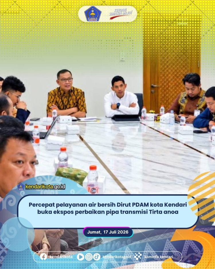 Percepat pelayanan air bersih Dirut PDAM kota Kendari buka ekspos perbaikan pipa transmisi Tirta anoa
