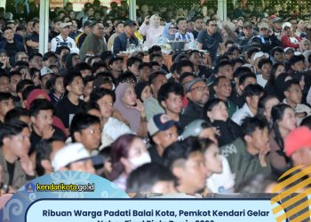 Ribuan Warga Padati Balai Kota, Pemkot Kendari Gelar Nobar Final Piala Dunia 2026