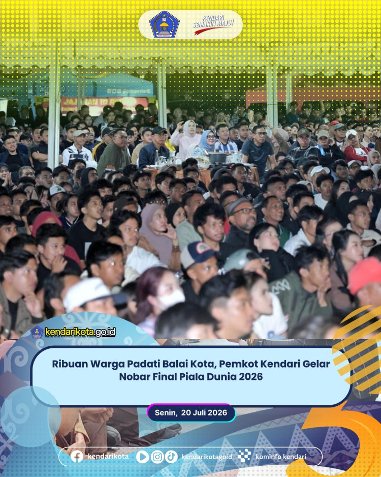 Ribuan Warga Padati Balai Kota, Pemkot Kendari Gelar Nobar Final Piala Dunia 2026