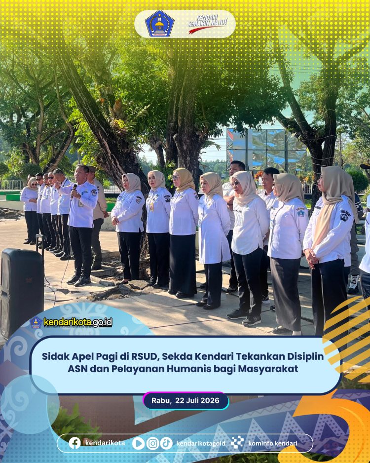 Sidak Apel Pagi di RSUD, Sekda Kendari Tekankan Disiplin ASN dan Pelayanan Humanis bagi Masyarakat