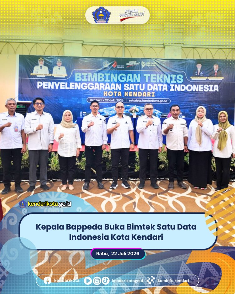 Kepala Bappeda Buka Bimtek Satu Data Indonesia Kota Kendari