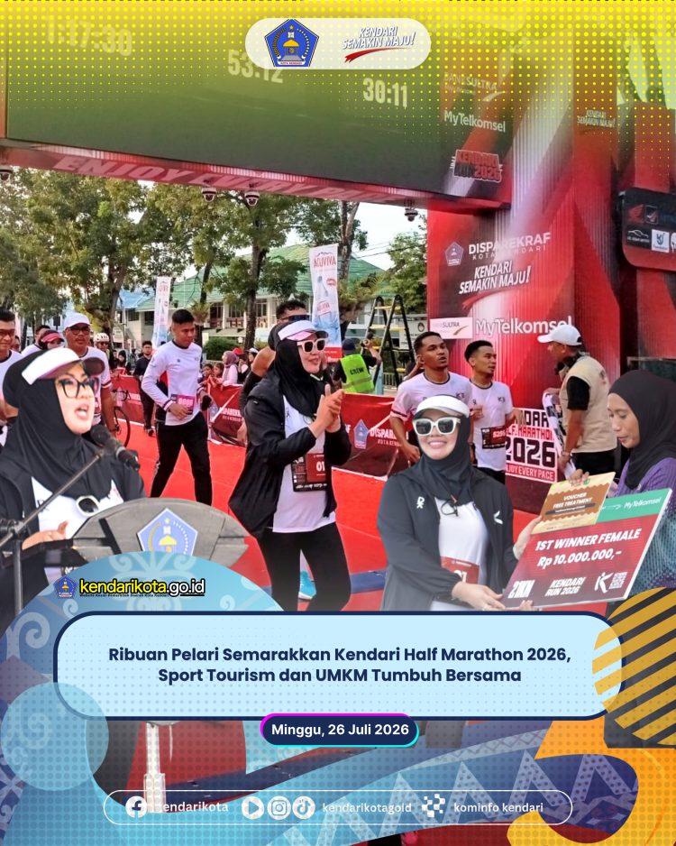 Ribuan Pelari Semarakkan Kendari Half Marathon 2026, Sport Tourism dan UMKM Tumbuh Bersama