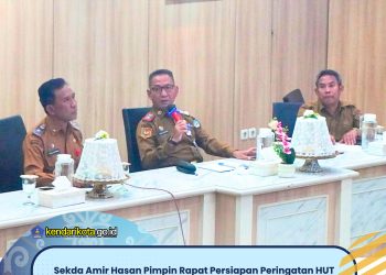Sekda Amir Hasan Pimpin Rapat Persiapan Peringatan HUT Ke-81 Kemerdekaan RI Tingkat Kota Kendari