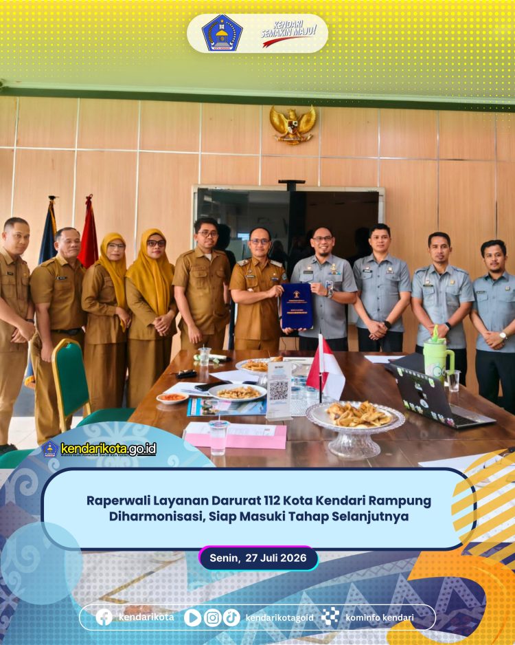 Raperwali Layanan Darurat 112 Kota Kendari Rampung Diharmonisasi, Siap Masuki Tahap Selanjutnya