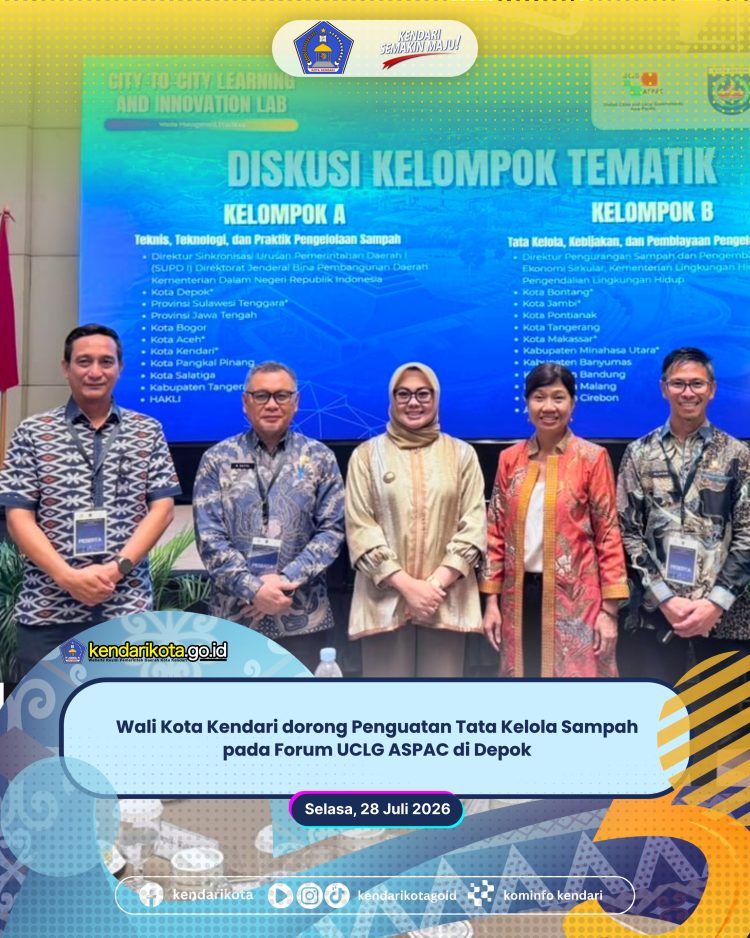Wali Kota Kendari dorong Penguatan Tata Kelola Sampah pada Forum UCLG ASPAC di Depok