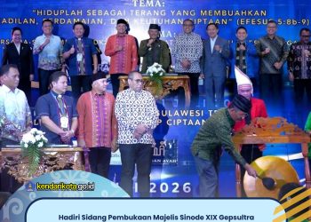 Hadiri Sidang Pembukaan Majelis Sinode XIX Gepsultra 2026,Wawali Kendari Ajak Perkuat Toleransi dan Kebersamaan