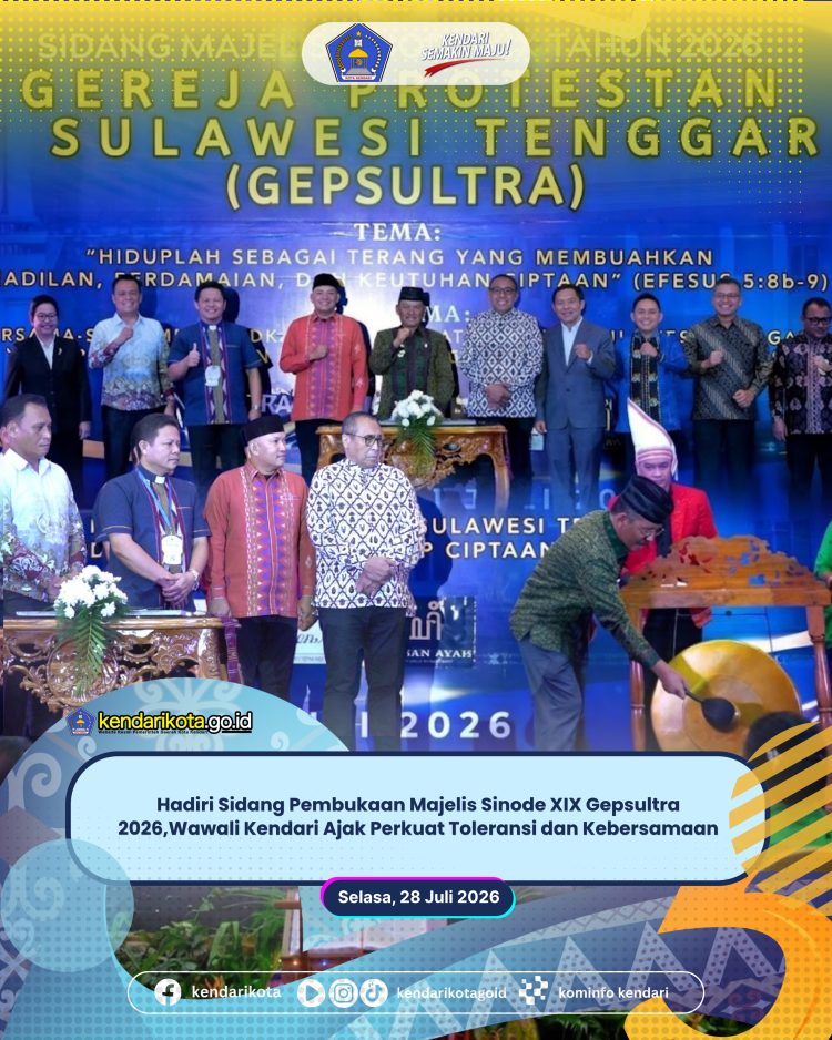 Hadiri Sidang Pembukaan Majelis Sinode XIX Gepsultra 2026,Wawali Kendari Ajak Perkuat Toleransi dan Kebersamaan