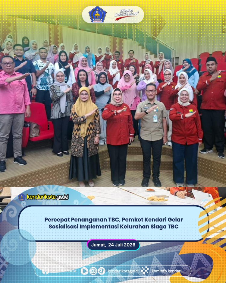Percepat Penanganan TBC, Pemkot Kendari Gelar Sosialisasi Implementasi Kelurahan Siaga TBC