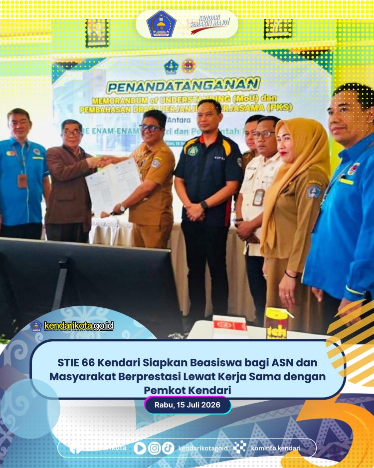 STIE 66 Kendari Siapkan Beasiswa bagi ASN dan Masyarakat Berprestasi Lewat Kerja Sama dengan Pemkot Kendari