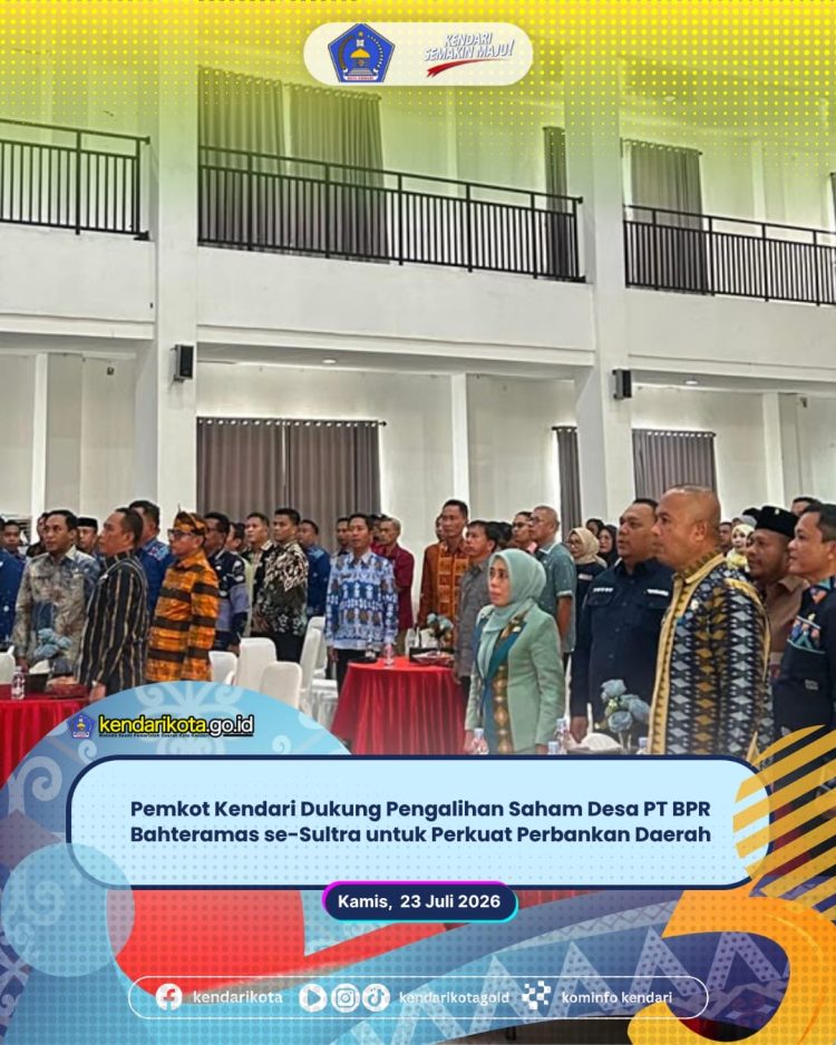 Pemkot Kendari Dukung Pengalihan Saham Desa PT BPR Bahteramas se-Sultra untuk Perkuat Perbankan Daerah
