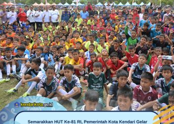 Semarakkan HUT Ke-81 RI, Pemerintah Kota Kendari Gelar Kejuaraan Sepak Bola Tingkat SD Se-Kota Kendari