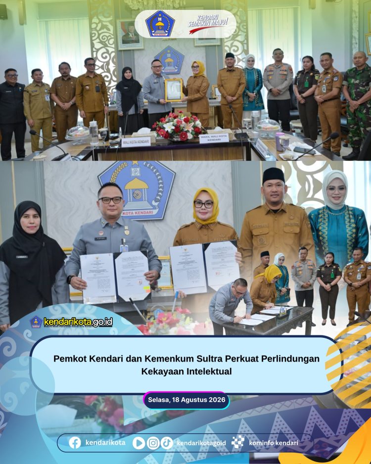 Pemkot Kendari dan Kemenkum Sultra Perkuat Perlindungan Kekayaan Intelektual