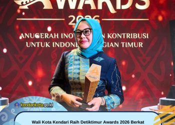 Wali Kota Kendari Raih detiktimur Awards 2026 Berkat Inovasi Digitalisasi Penerimaan Daerah