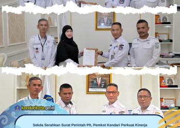 Sekda Serahkan Surat Perintah Plt, Pemkot Kendari Perkuat Kinerja Perangkat Daerah