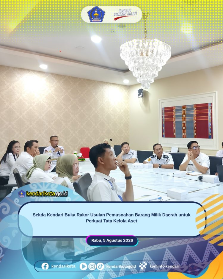 Sekda Kendari Buka Rakor Usulan Pemusnahan Barang Milik Daerah untuk Perkuat Tata Kelola Aset