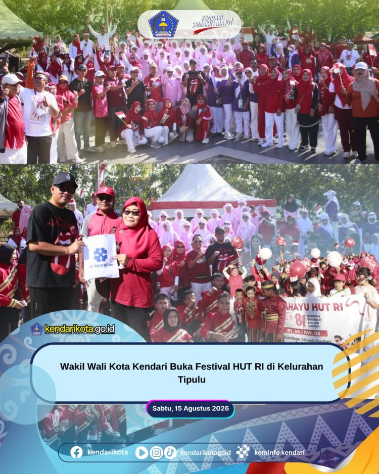 Wakil Wali Kota Kendari Buka Festival HUT RI di Kelurahan Tipulu
