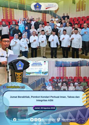 Jumat Berakhlak, Pemkot Kendari Perkuat Iman, Takwa dan Integritas ASN