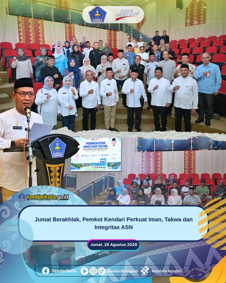 Jumat Berakhlak, Pemkot Kendari Perkuat Iman, Takwa dan Integritas ASN