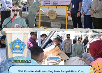 Wali Kota Kendari Launching Bank Sampah Balai Kota, Targetkan 10.505 ASN Setor Sampah Anorganik