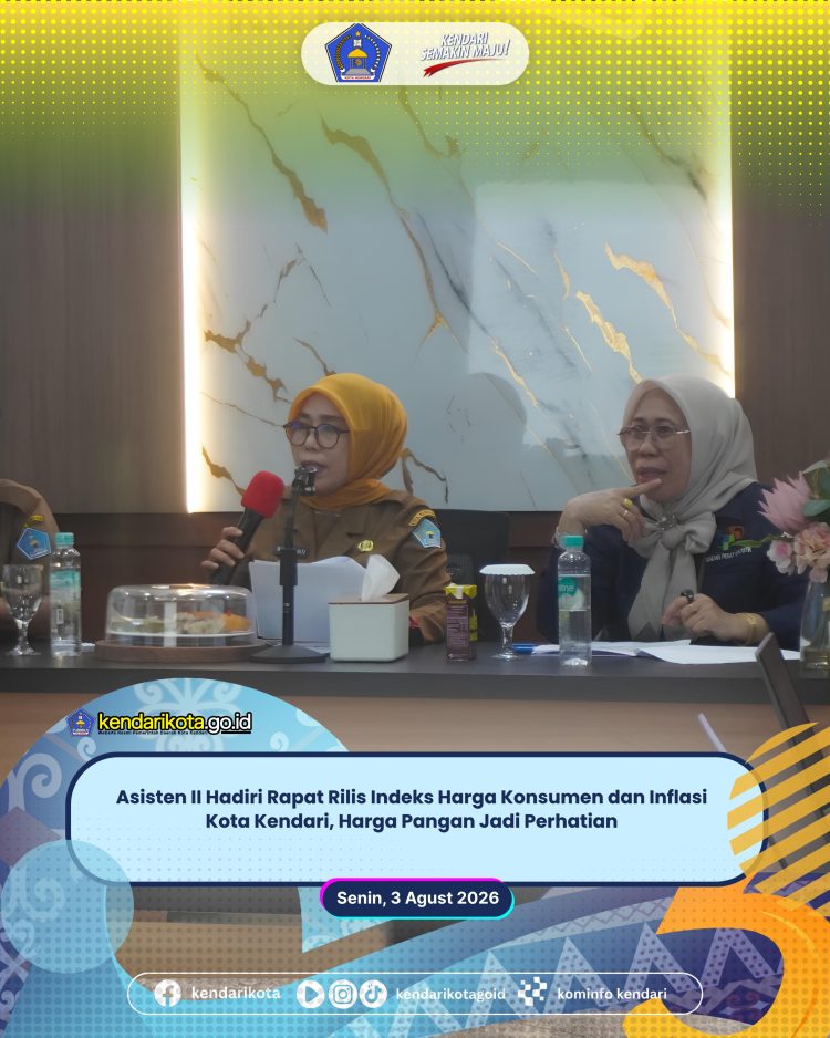 Asisten II Hadiri Rapat Rilis Indeks Harga Konsumen dan Inflasi Kota Kendari, Harga Pangan Jadi Perhatian