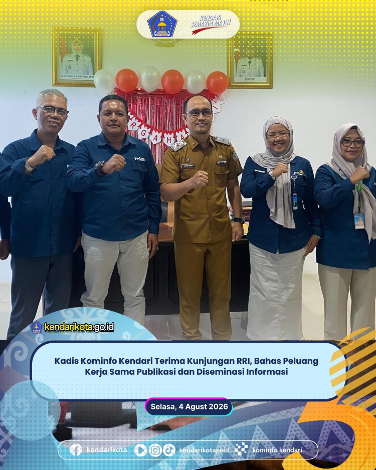 Kadis Kominfo Kendari Terima Kunjungan RRI, Bahas Peluang Kerja Sama Publikasi dan Diseminasi Informasi