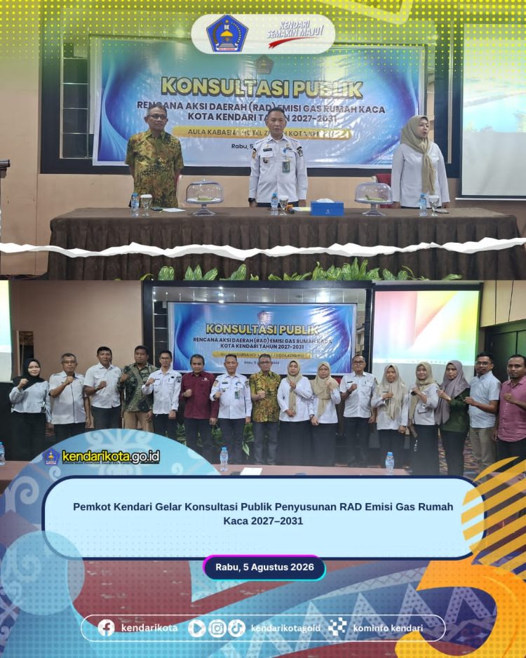 Pemkot Kendari Gelar Konsultasi Publik Penyusunan RAD Emisi Gas Rumah Kaca 2027–2031