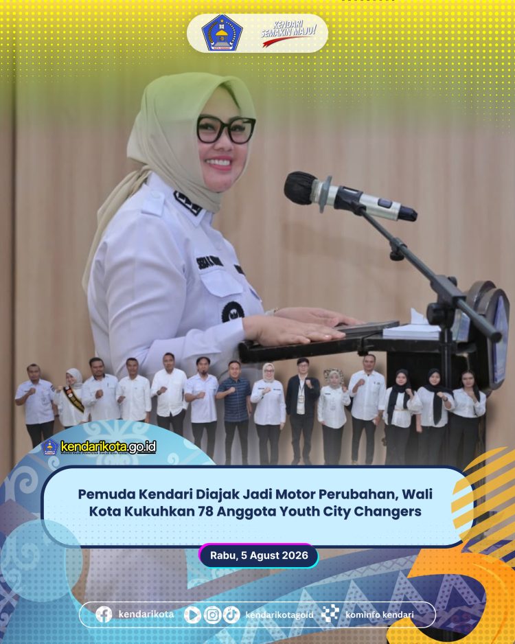 Pemuda Kendari Diajak Jadi Motor Perubahan, Wali Kota Kukuhkan 78 Anggota Youth City Changers