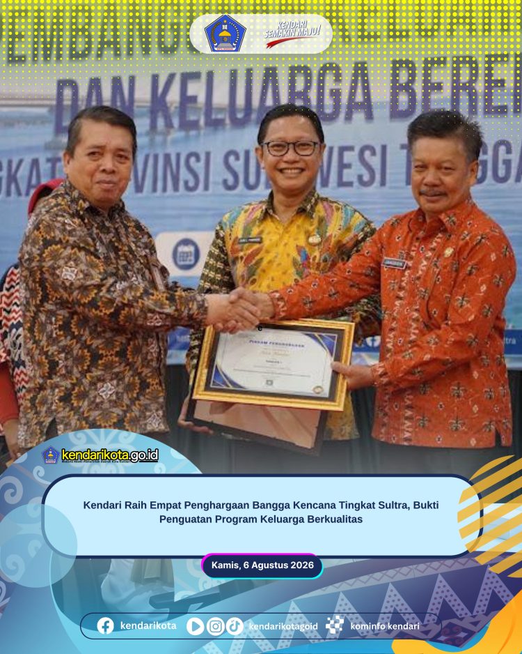 Kendari Raih Empat Penghargaan Bangga Kencana Tingkat Sultra, Bukti Penguatan Program Keluarga Berkualitas