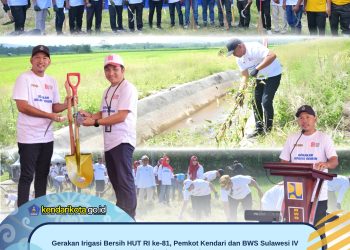 Gerakan Irigasi Bersih HUT RI ke-81, Pemkot Kendari dan BWS Sulawesi IV Perkuat Sinergi Dukung Ketahanan Pangan
