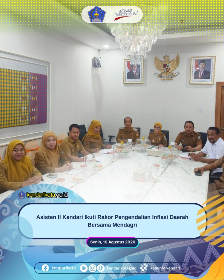 Asisten II Kendari Ikuti Rakor Pengendalian Inflasi Daerah Bersama Mendagri