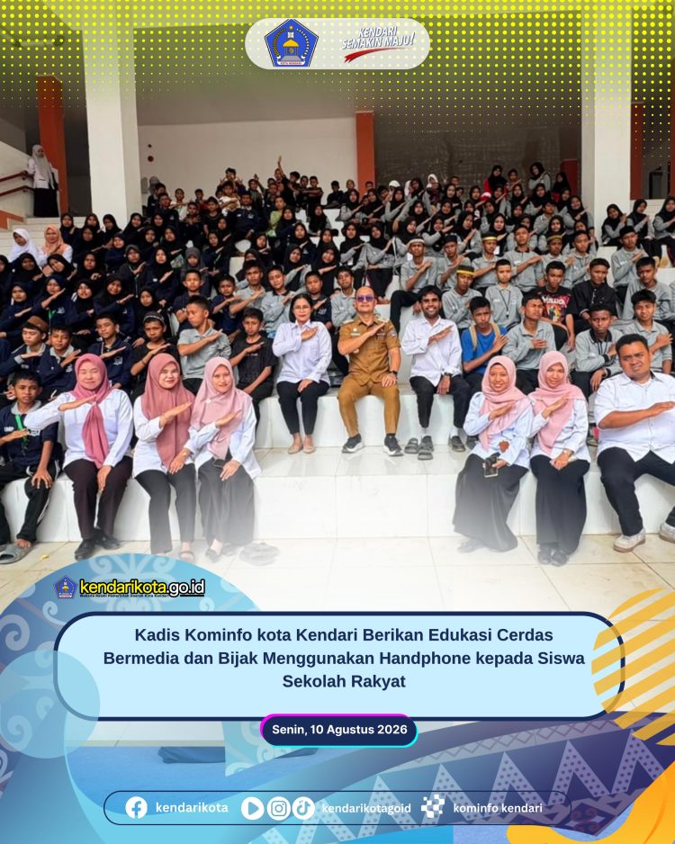 Kadis Kominfo kota Kendari Berikan Edukasi Cerdas Bermedia dan Bijak Menggunakan Handphone kepada Siswa Sekolah Rakyat