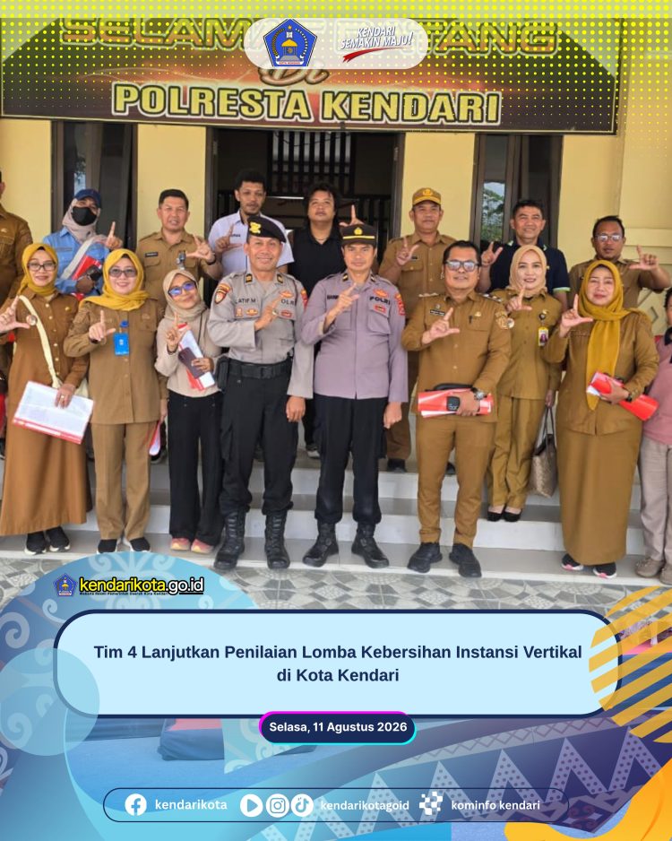 Tim 4 Lanjutkan Penilaian Lomba Kebersihan Instansi Vertikal di Kota Kendari