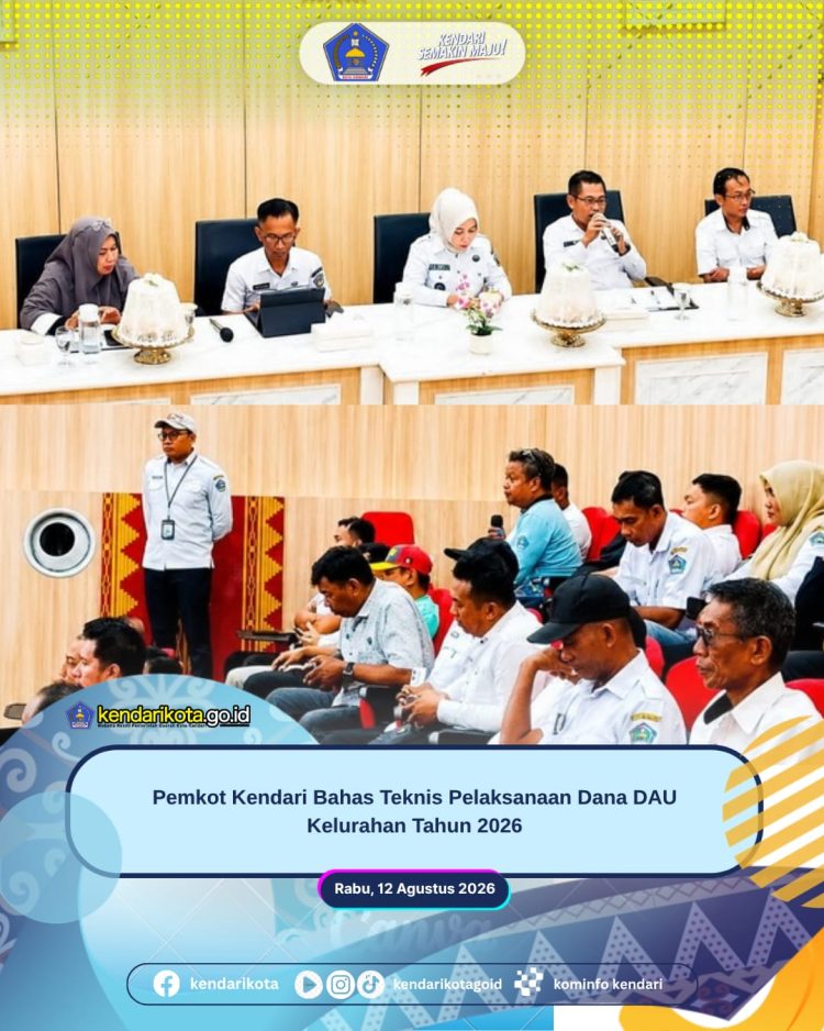 Pemkot Kendari Bahas Teknis Pelaksanaan Dana DAU Kelurahan Tahun 2026