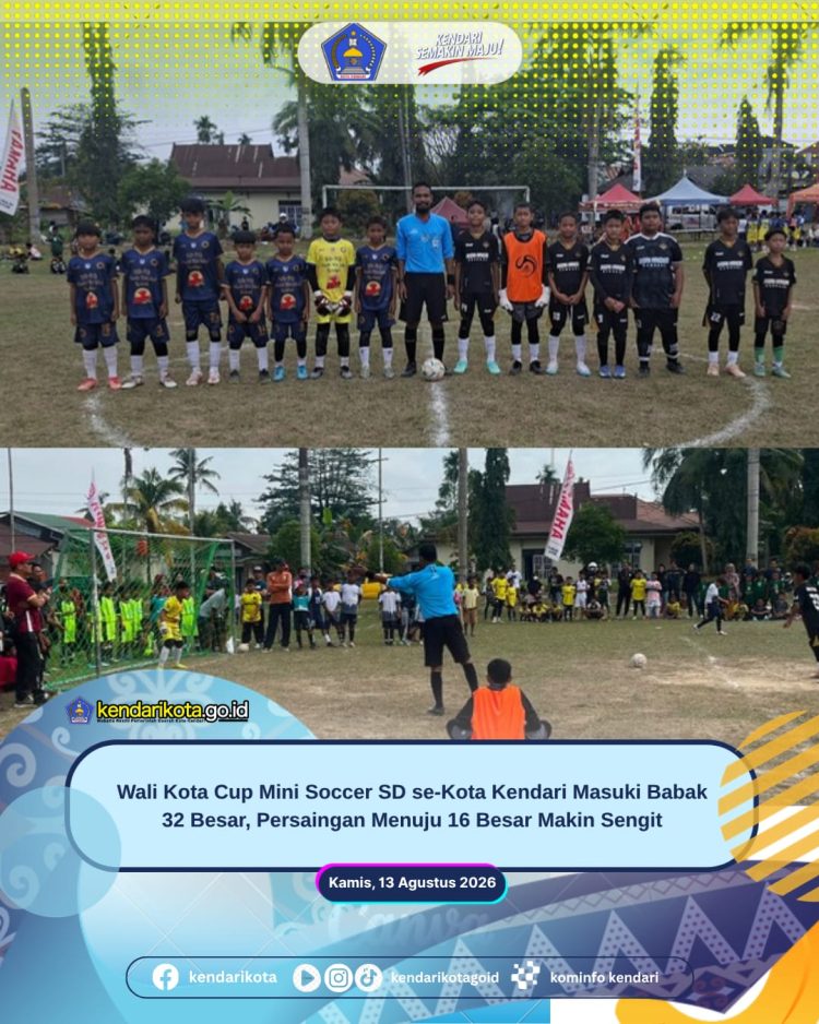 Wali Kota Cup Mini Soccer SD se-Kota Kendari Masuki Babak 32 Besar, Persaingan Menuju 16 Besar Makin Sengit