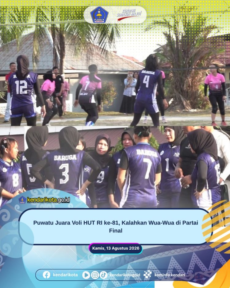 Puwatu Juara Voli HUT RI ke-81, Kalahkan Wua-Wua di Partai Final