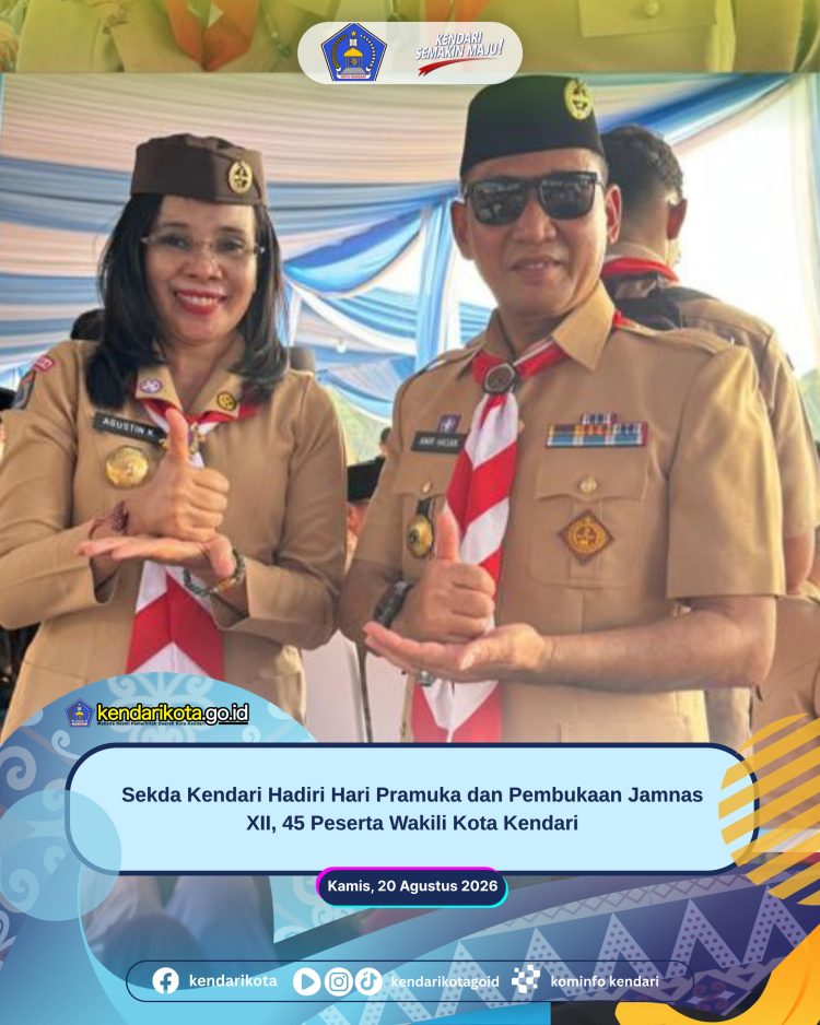 Sekda Kendari Hadiri Hari Pramuka dan Pembukaan Jamnas XII, 45 Peserta Wakili Kota Kendari