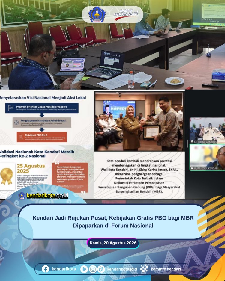 Kendari Jadi Rujukan Pusat, Kebijakan Gratis PBG bagi MBR Dipaparkan di Forum Nasional