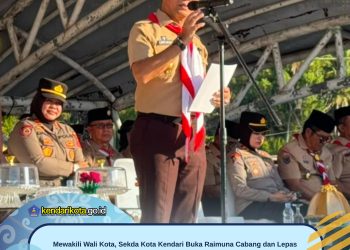 Mewakili Wali Kota, Sekda Kota Kendari Buka Raimuna Cabang dan Lepas Kontingen Jamnas XII Tahun 2026