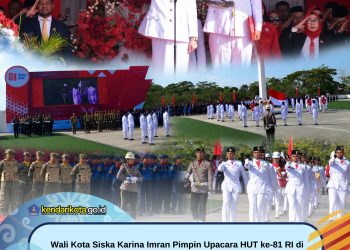 Wali Kota Siska Karina Imran Pimpin Upacara HUT ke-81 RI di Balai Kota Kendari