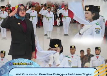 Wali Kota Kendari Kukuhkan 43 Anggota Paskibraka Tingkat Kota Kendari Tahun 2026