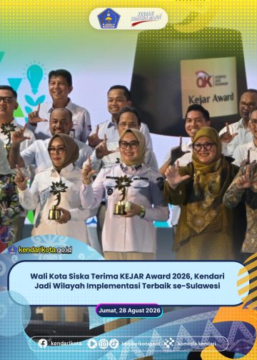 Wali Kota Siska Terima KEJAR Award 2026, Kendari Jadi Wilayah Implementasi Terbaik se-Sulawesi