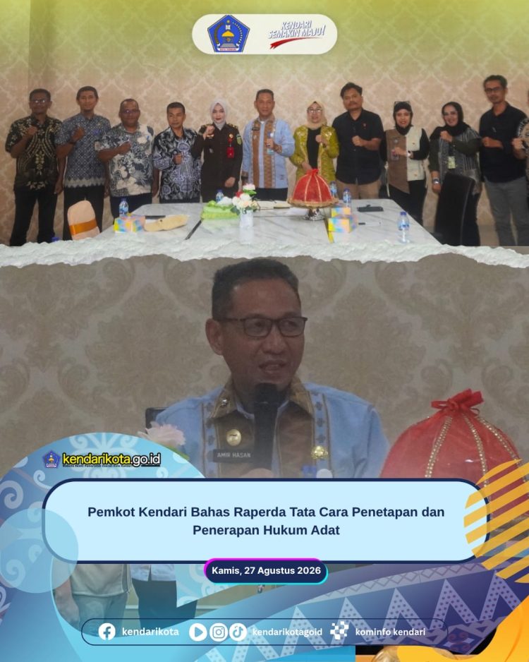 Pemkot Kendari Bahas Raperda Tata Cara Penetapan dan Penerapan Hukum Adat