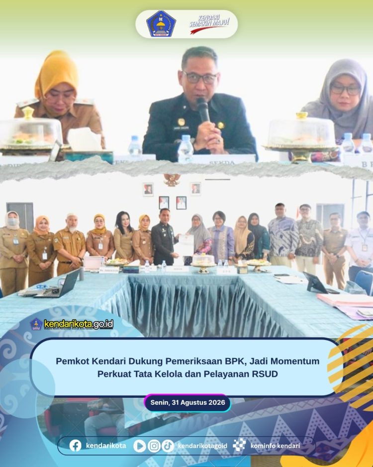Pemkot Kendari Dukung Pemeriksaan BPK, Jadi Momentum Perkuat Tata Kelola dan Pelayanan RSUD