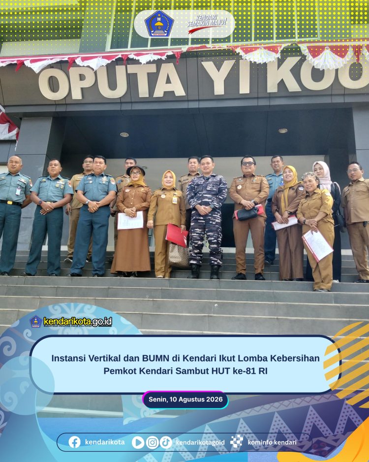 Instansi Vertikal dan BUMN di Kendari Ikut Lomba Kebersihan Pemkot Kendari Sambut HUT ke-81 RI