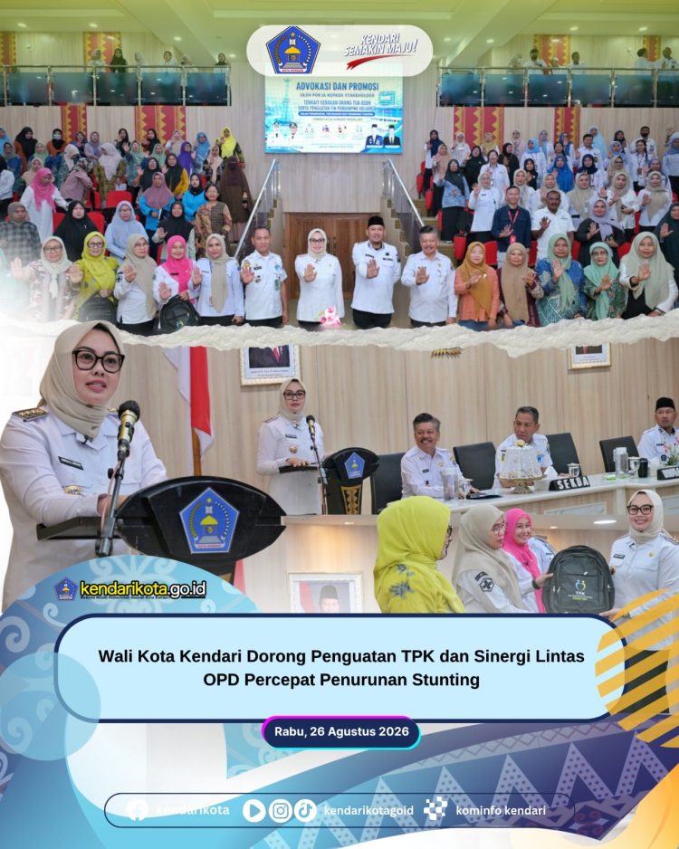 Wali Kota Kendari Dorong Penguatan TPK dan Sinergi Lintas OPD Percepat Penurunan Stunting