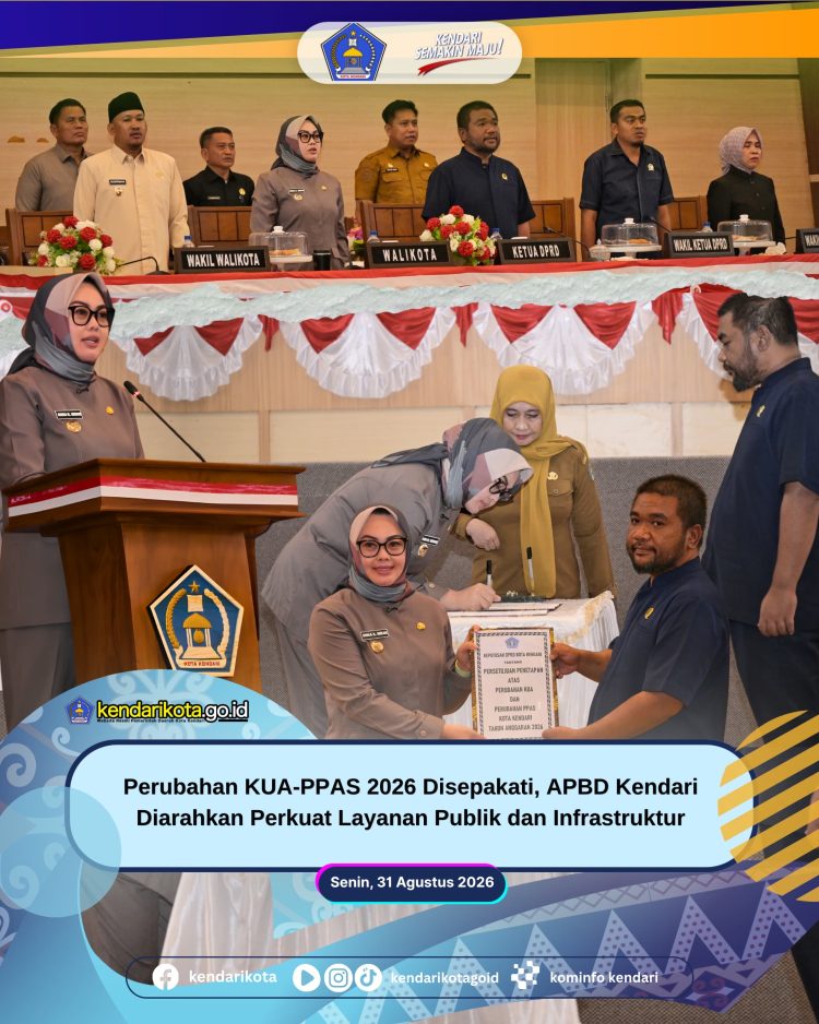 Perubahan KUA-PPAS 2026 Disepakati, APBD Kendari Diarahkan Perkuat Layanan Publik dan Infrastruktur